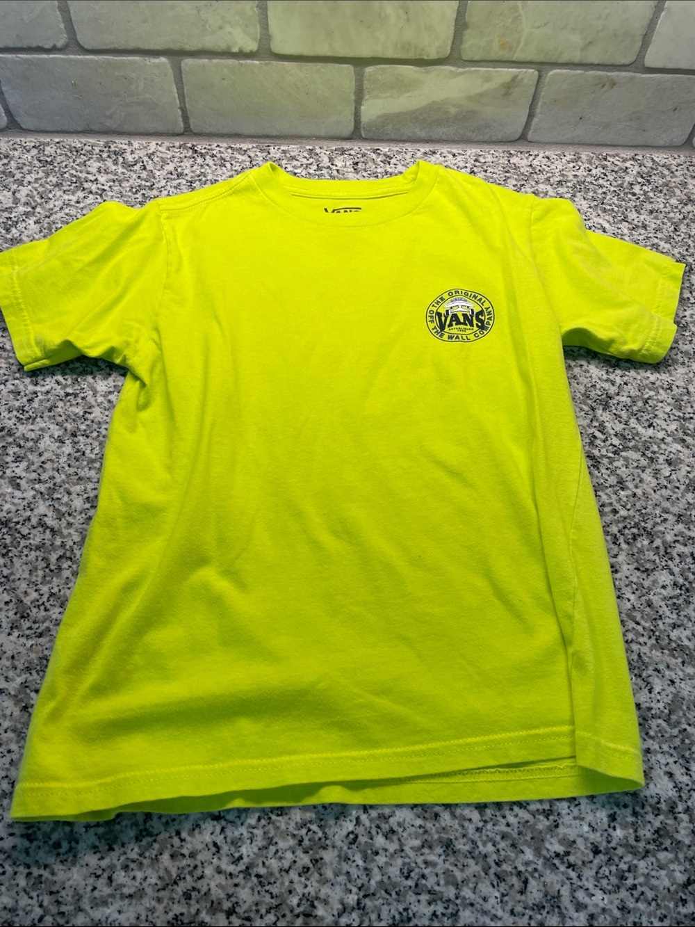 Vans Kids Neon Yellow Short Sleeve Logo Tee